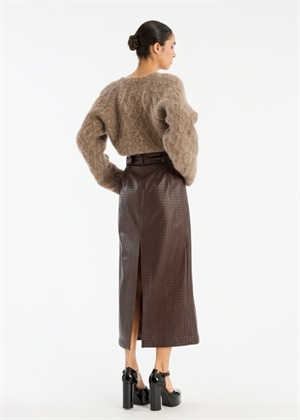 Fluffy knit cardigan Pine Bark ROTATE By Birger Christensen 